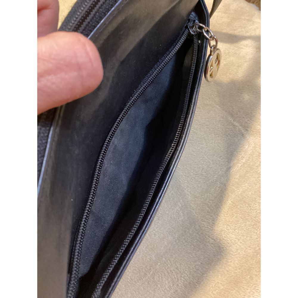 Giani Bernini Genuine Leather Black Shoulder Strap Handbag Purse - Picture 6 of 10